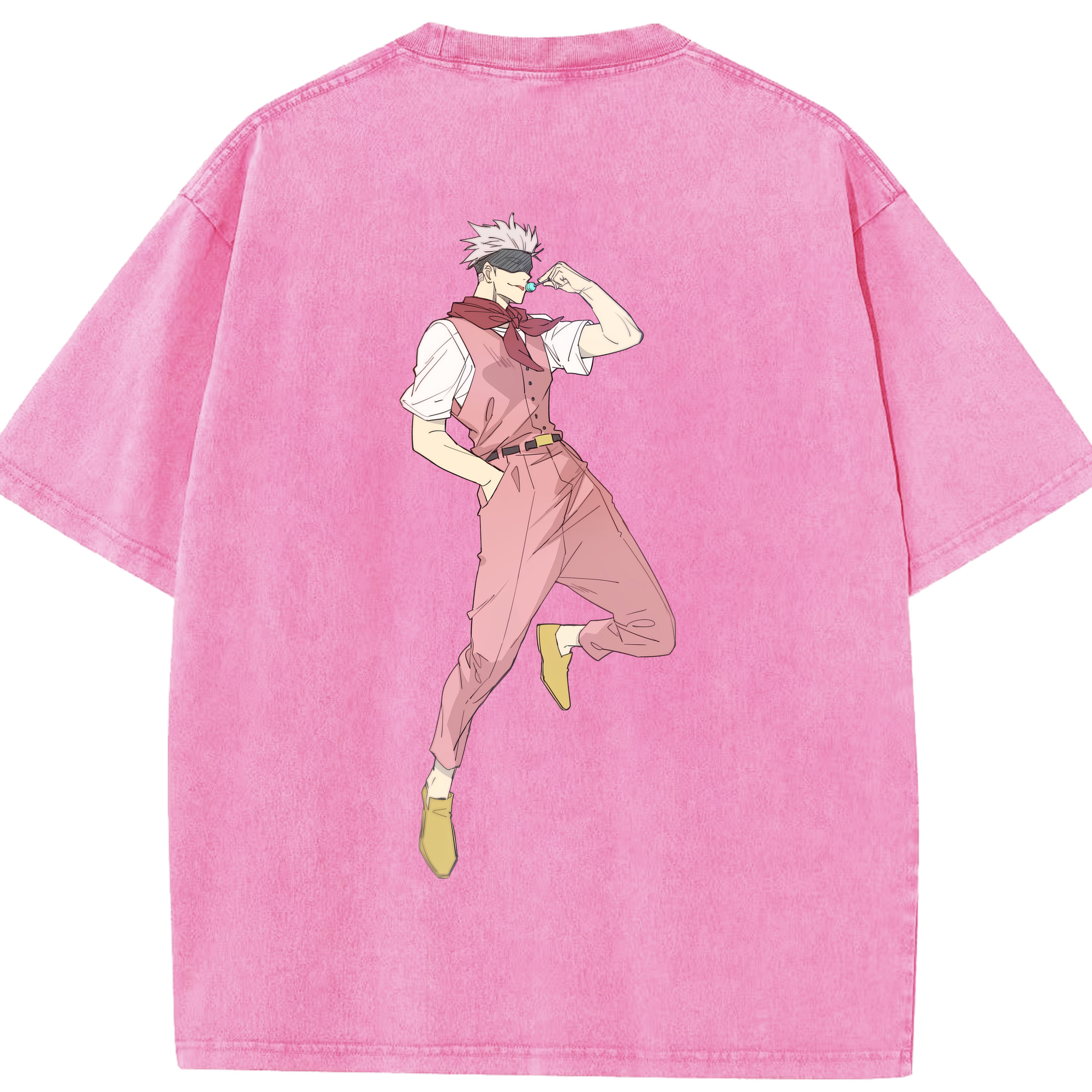 （画像用） 呪術廻戦 Jujutsu Kaisen 綿100% ヴィンテージ風 半袖Tシャツ（背面プリント）
